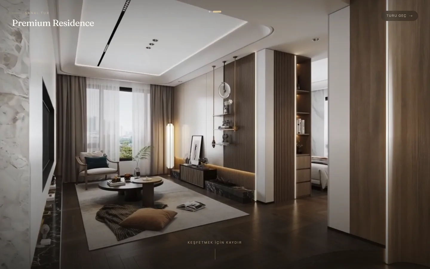 Premium Residence tanıtım sitesinin masaüstü ekranı