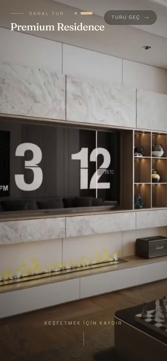 Premium Residence sitesinin telefon ekranı